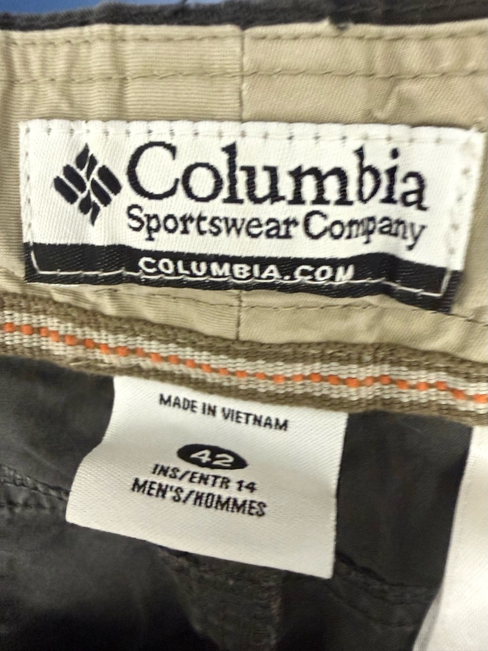 Columbia Men’s Cargo Shorts Size 42 Gray Multi Pocket Outdoor Hiking AM4474 - Picture 10 of 16